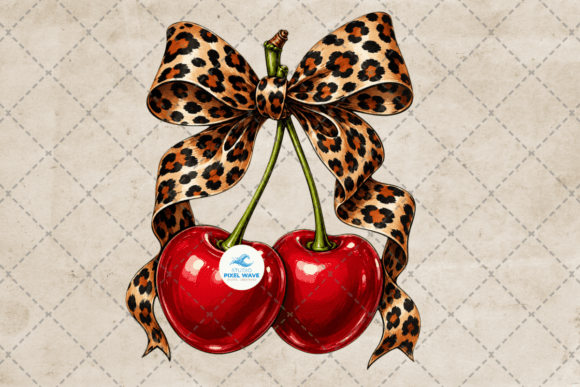 Download Leopard Cherry Coquette Bow PNG - Coquette Collection