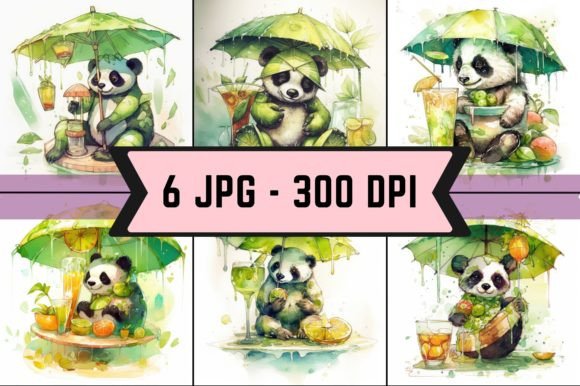 Download Watercolor Tropical Panda Bundle - Panda bundle Collection