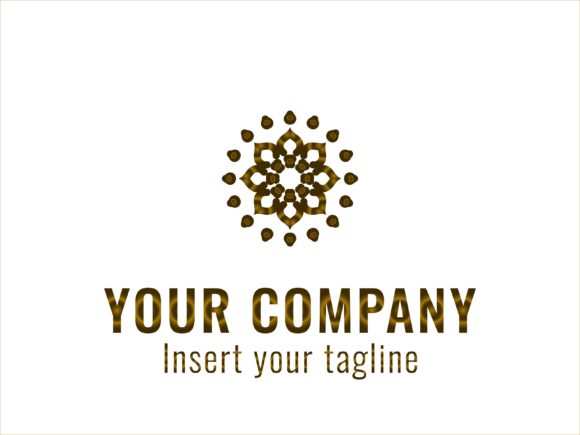 Download Logo Gold Flower Line Art - Premium Resources