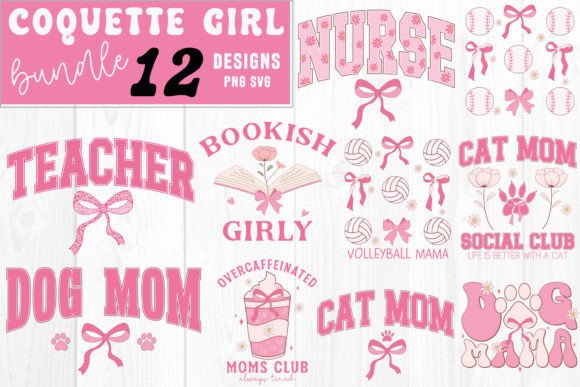Download Coquette Girl Mama Mom Bundle Svg Png - Coquette Collection