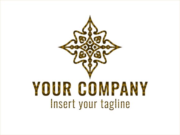 Download Logo Gold Line Flower Art - Premium Resources