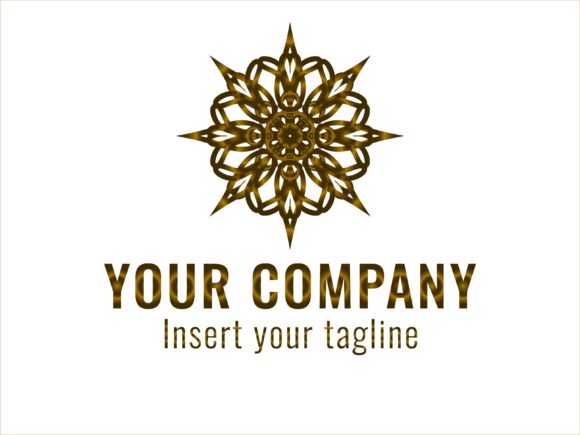 Download Logo Gold Beautiful Flower Art - Premium Resources