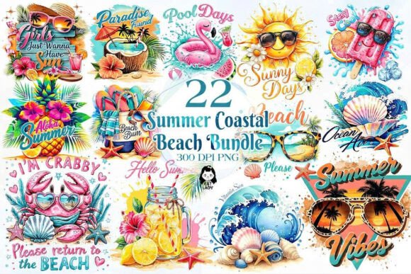 Download Summer Coastal Beach Clipart - Coastal Collection