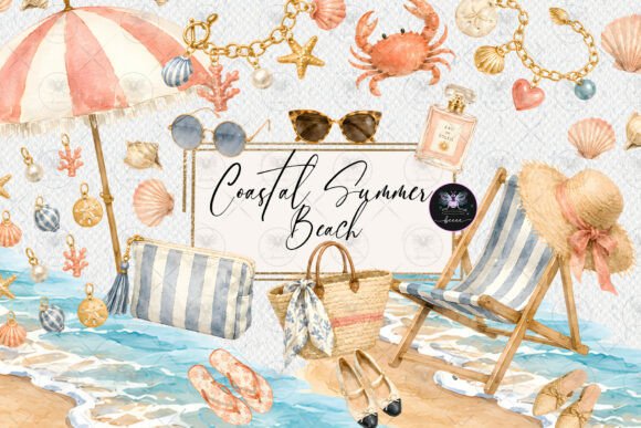 Download Coastal Summer Beach Clipart - Coastal Collection