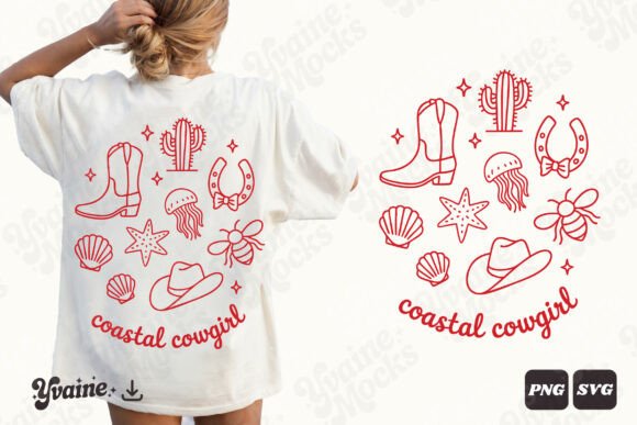 Download Coastal Cowgirl Summer Doodle SVG PNG - Coastal Collection