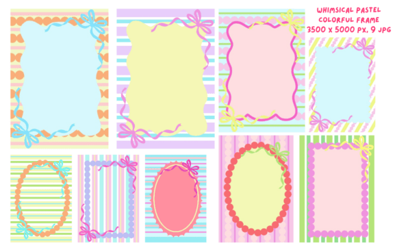 Download Whimsical Pastel Coquette Colorful Frame - Coquette Collection
