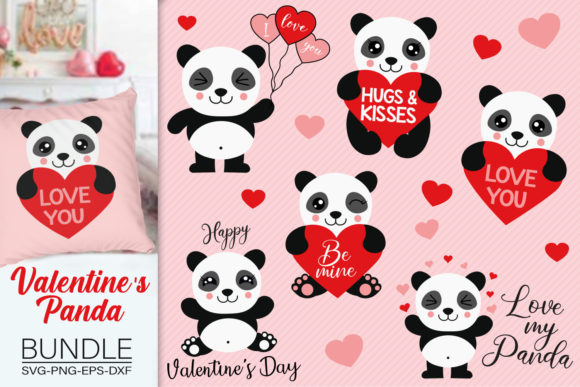 Download Valentine's Day Panda Bundle Svg - Panda bundle Collection