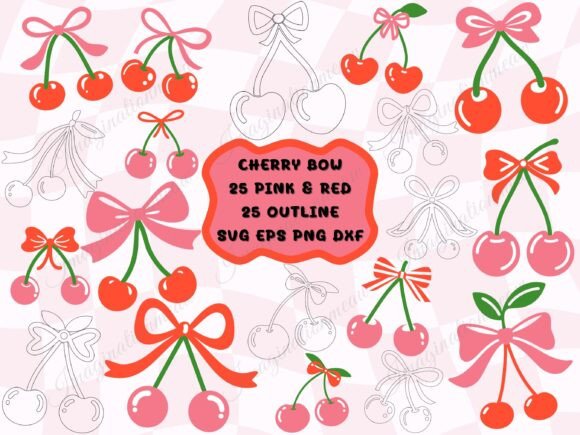 Download Cute Coquette Cherries Svg Cherry Bow - Coquette Collection
