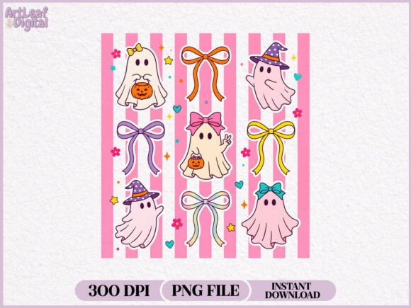 Download Preppy Coquette Ghost Halloween PNG - Coquette Collection
