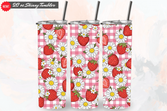 Download Coquette Strawberry Floral Tumbler Wraps - Coquette Collection